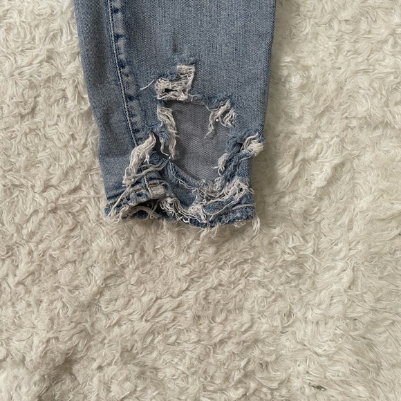Agolde Light Blue Distressed Skinny Jeans - Picture 6 of 15